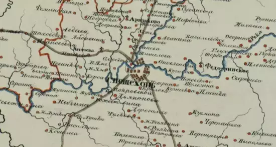 Карта Пошехонского уезда Ярославской губернии 1798 года - screenshot_1349.webp
