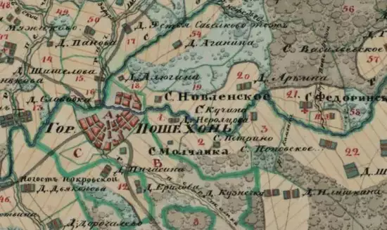 Генеральный план Пошехонского уезда Ярославской губернии 1798 года - screenshot_1351.webp