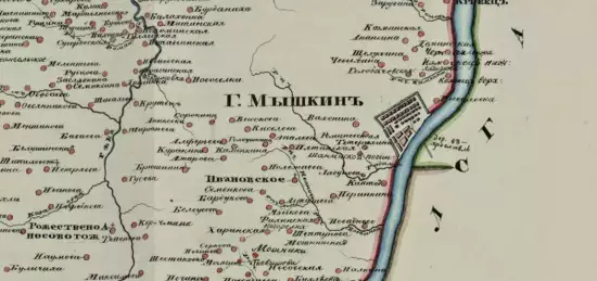 Карта Мышкинского уезда Ярославской губернии 1798 года - screenshot_1356.webp