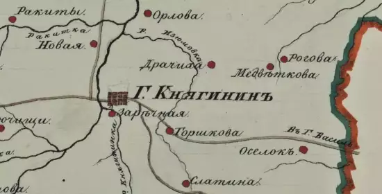 Карта Княгининского уезда Нижегородской губернии 1800 года - screenshot_1421.webp