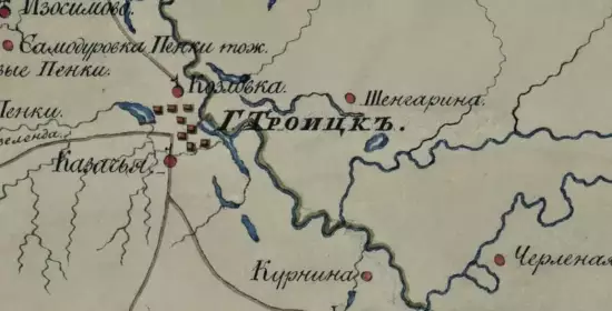 Карта Краснослободского уезда Нижегородской губернии 1800 года - screenshot_1426.webp