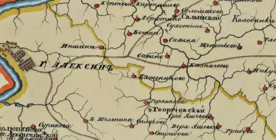 Карта Алексинского уезда Тульской губернии 1833 год - screenshot_84.webp