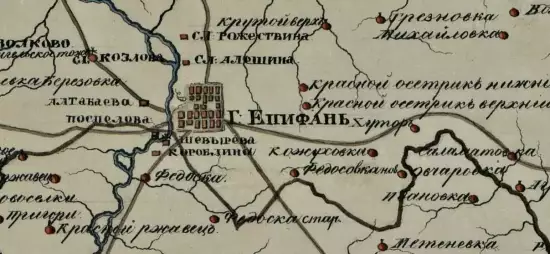 Карта Епифанского уезда Тульской губернии 1833 год - screenshot_100.webp