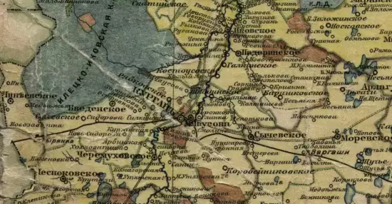 Карта Курганского уезда Тобольской губернии 1913 года -  Курганского уезда Тобольской губернии (2).webp