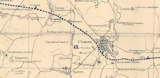 Карта Тамбовского уезда Тамбовской губернии 1883 года -  Тамбовского уезда Тамбовской губернии 1883 года (1).webp