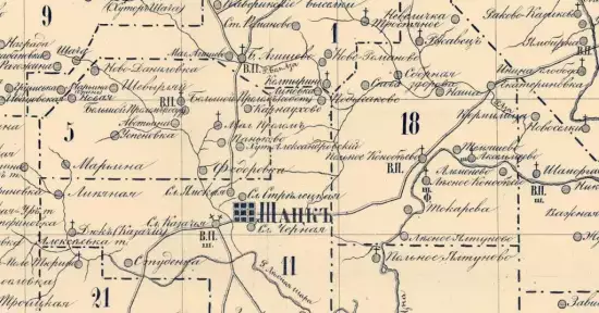 Карта Шацкого уезда Тамбовской губернии 1884 года -  Шацкого уезда Тамбовской губернии 1884 года (1).webp