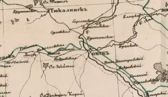 Карта областей Уральской, Тургайской, Акмолинской, Семипалатинской с Туркестанским генерал-губернаторством 1871 год - screenshot_305.webp