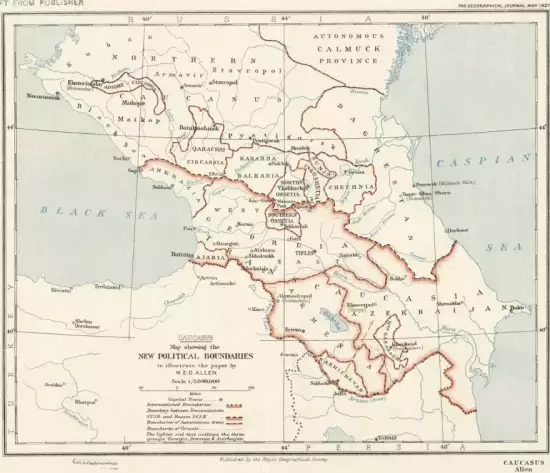 Карта административно-политических границ Кавказского региона СССР 1927 года - screenshot_394.webp
