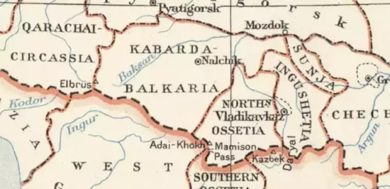 Карта административно-политических границ Кавказского региона СССР 1927 года - screenshot_395.webp