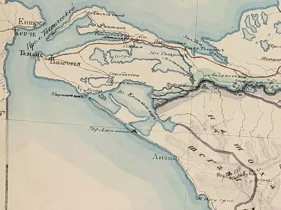 Карта Кавказского края с пограничными землями 1834 года - screenshot_433.webp