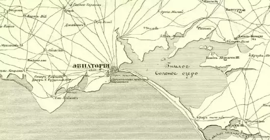 Топографическая карта полуострова Крыма 1842 года -  карта полуострова Крыма 1842 года (1).webp