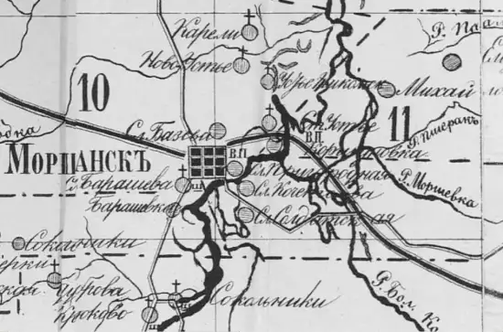 Карта Моршанского уезда Тамбовской губернии 1882 года -  Моршанского уезда Тамбовской губернии 1882 года (1).webp