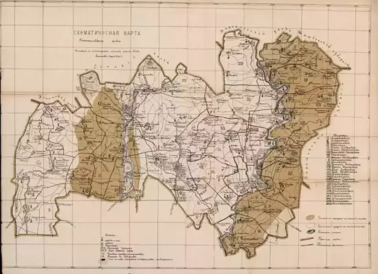 Карта Борисоглебского уезда Тамбовской губернии 1880 года -  карта Борисоглебскаго уезда (2).webp