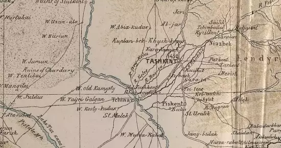 Карта Бухарского, Хивинского и Кокандского ханств и части Русского Туркестана 1875 год - screenshot_508.webp
