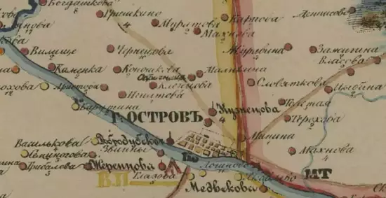Карта Островского уезда Псковской губернии 1838 года - screenshot_762.webp