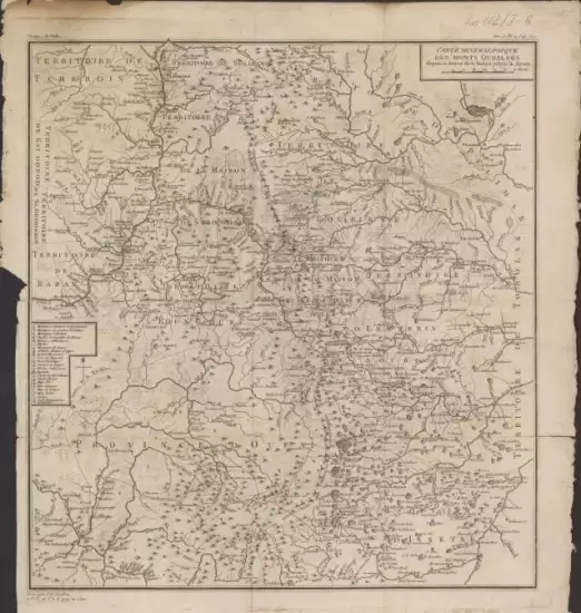 Минералогическая карта Уральских гор от истоков р. Белой до Сосьвы 1773 года - screenshot_902.webp