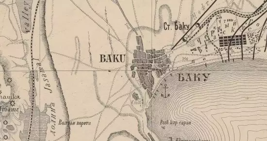Карта Апшеронского полуострова Бакинской губернии и уезда 1882 года - screenshot_1064.webp