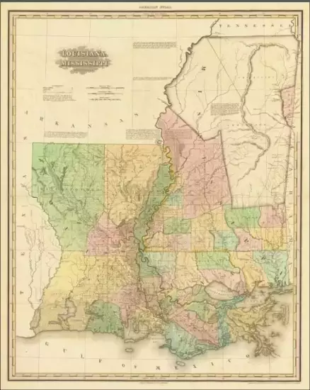Map of Louisiana and Mississippi 1820 year - screenshot_1112.webp
