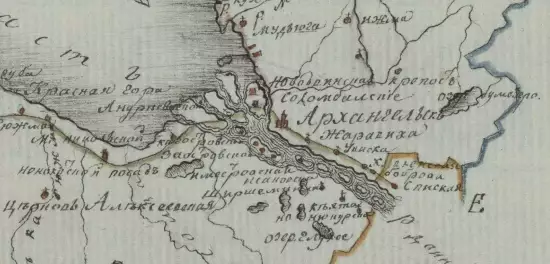 Карта Архангельского уезда Архангельской губернии - screenshot_1765.webp