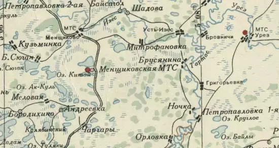 Карта Венгеровского района Новосибирской области 1944 года - screenshot_1954.webp