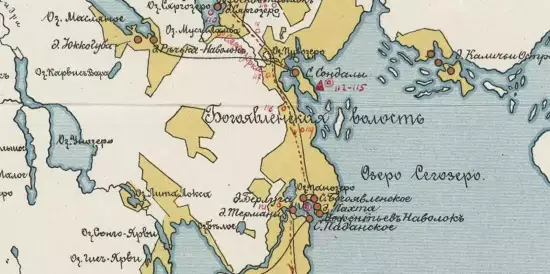 Карта Повенецкого уезда Олонецкой губернии 1913 года - screenshot_2128.webp
