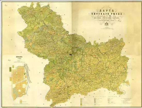 Карта Вятского уезда Вятской губернии 1886 год -  Вятского уезда Вятской губернии 1886 год (1).webp