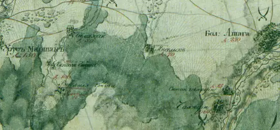 Карта земель Ингушевцев, Карабулаков и Чеченцев 1825 года - screenshot_2187.webp