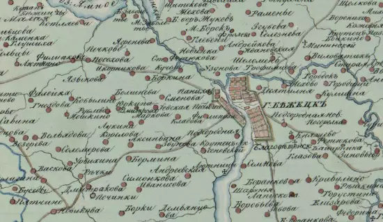 Карта Бежецкого уезда Тверской губернии 1825 года - screenshot_2222.webp