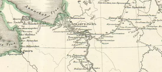 Почтовая карта Европейской России 1827 года - screenshot_2298.webp