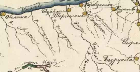 Карта Енисейской губернии Красноярского округа 1859 год -  Енисейской губернии Красноярского округа 1859 год (2).webp