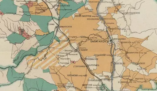 Карта заселяемой части Иркутской губернии Нижнеудинского, Балаганского и Иркутского уездов 1906 года - screenshot_2361.webp