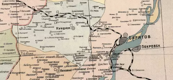 Карта населенных пунктов Саратовской губернии 1928 года - screenshot_2411.webp