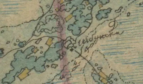 Карта севера Каинского уезда 1845 года, 2 версты - screenshot_2476.webp