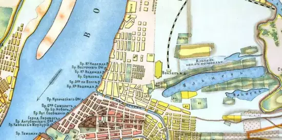Карты и планы Астрахани -  города Астрахани и его окрестностей 1909 год (2).webp
