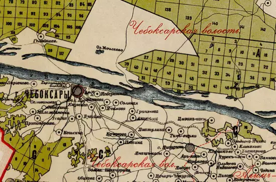 Карта Чебоксарского уезда Казанской губернии 1912 год - screenshot_2633.webp