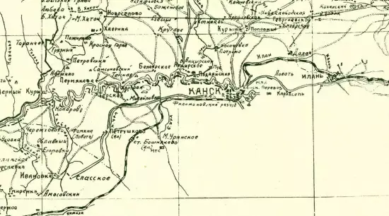 Карта лесов бассейна нижнего и среднего течения реки Ангара 1934 год - screenshot_2643.webp