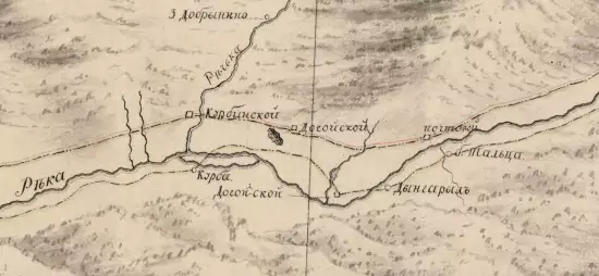 Карта зимней и летней дорогам от Нерчинского завода до Верхнеудинска 1798 года - screenshot_2800.webp