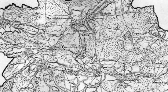 Топографическая карта Московской губернии 1860 года -  карта Московской губернии, 1860 года (1).webp