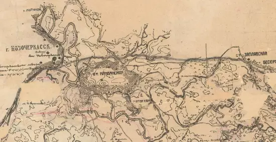 Карта нижней части реки Дон станицы Кочетовская до города Ростова 1926 года - screenshot_2870.webp