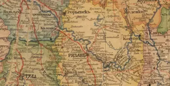 Карта Европейской России 1914 года -  Европейской России XIX века (2).webp