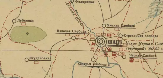 Схематическая экономическая карта Шацкого района Московской области 1932 года - screenshot_2987.webp