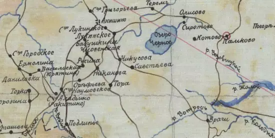 Карта Устюженского уезда Череповецкой губернии 1918 года - screenshot_3028.webp