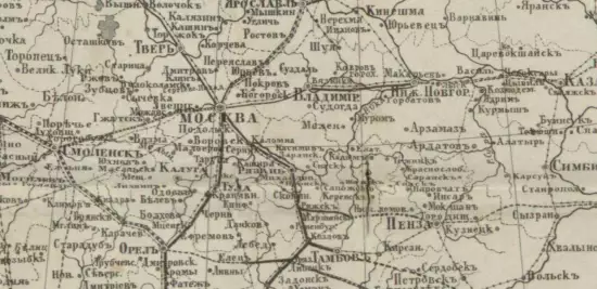 Карта Европейской России с обозначением железных дорог, телеграфов и пр. 1870 года - screenshot_3041.webp