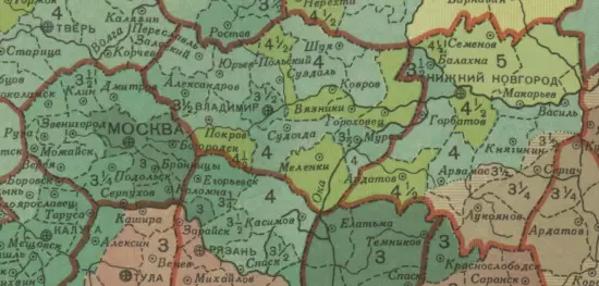 Карта Европейской России, составленная согласно положений о крестьянах, вышедших из крепостной зависимости 1861 год - screenshot_3043.webp