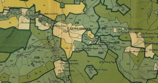 Карта Киргизского землепользования и пастбищных районов Акмолинского уезда Акмолинской области 1909 года - screenshot_3070.webp