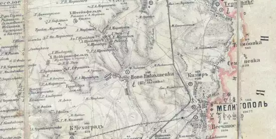Карта Мелитопольского уезда Таврической губернии 1889 года -  Мелитопольского уезда Таврической губернии 1889 года (1).webp